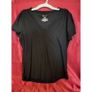 NOBO NO BOUNDARIES Black Size Large T Shirt Semi-Fitted Short Sleeve Spandex